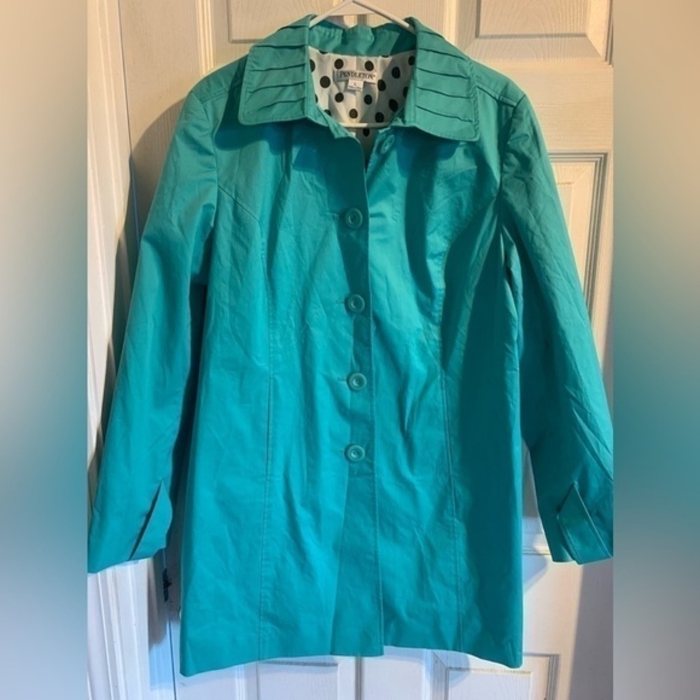 Pendleton Women’s Jacket Large Turquoise Button‎ Down Cotton Classic Lightweight